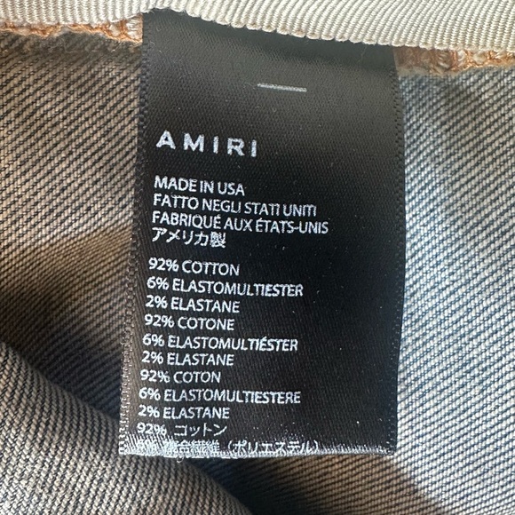 AMIRI MX1 Red Plaid Patch Underlay Distressed Jeans Size 31 New With Tags! - Picture 15 of 16